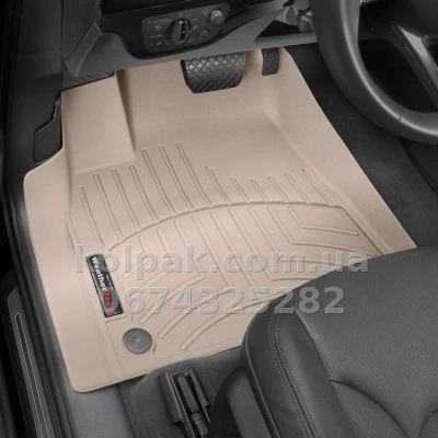 Floor mats for Audi Q7 2016-/Q8 2018-, with raised edges, front, beige, Weathertech 458871 Floor mats for Audi Q7 2016-/Q8 2018-, with raised edges, front, beige, Weathertech 458871 β photo 2