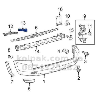Праве кріплення заднього бампера Toyota Rav4 2006-2010, під ліхтарем, AVTM, 5256242041, 187013964 Праве кріплення заднього бампера Toyota Rav4 2006-2010, під ліхтарем, AVTM, 5256242041, 187013964 — фото 2