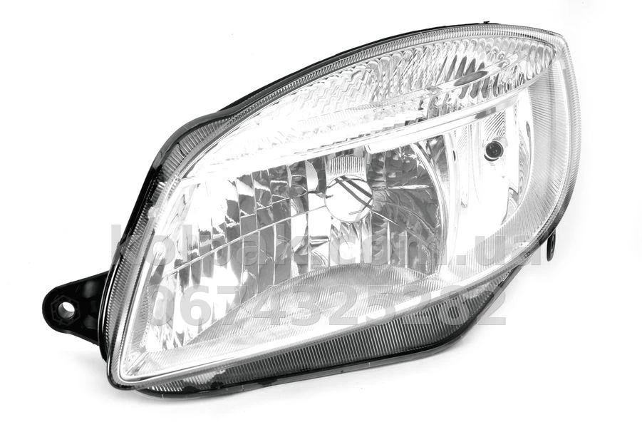Передня ліва фара Skoda Fabia/Roomster 2007-2010, H4, електричне регулювання, із моторчиком, без лінзи, Depo, 665-1114L-LD-EM Передня ліва фара Skoda Fabia/Roomster 2007-2010, H4, електричне регулювання, із моторчиком, без лінзи, Depo, 665-1114L-LD-EM — фото 1