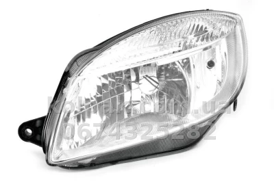 Передня ліва фара Skoda Fabia/Roomster 2007-2010, H4, електричне регулювання, із моторчиком, без лінзи, Depo, 665-1114L-LD-EM Передня ліва фара Skoda Fabia/Roomster 2007-2010, H4, електричне регулювання, із моторчиком, без лінзи, Depo, 665-1114L-LD-EM