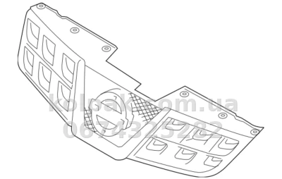 Radiator grille Nissan Rogue 2011-2014, black/chrome-plated, AVTM, 185054991 — photo 2