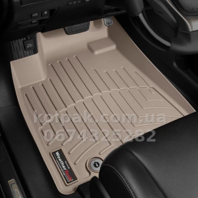 Килимки в салон Lexus RX 2013-2015, з бортиком, передні, бежеві, Weathertech 454561 — фото 2