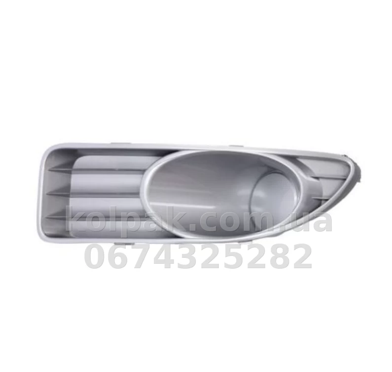 Ліва решітка бампера Fiat Linea 2007-2013, без отвору для протитуманної фари, світло-сіра, AVTM, 735460616, 182609925 Ліва решітка бампера Fiat Linea 2007-2013, без отвору для протитуманної фари, світло-сіра, AVTM, 735460616, 182609925 — фото 1
