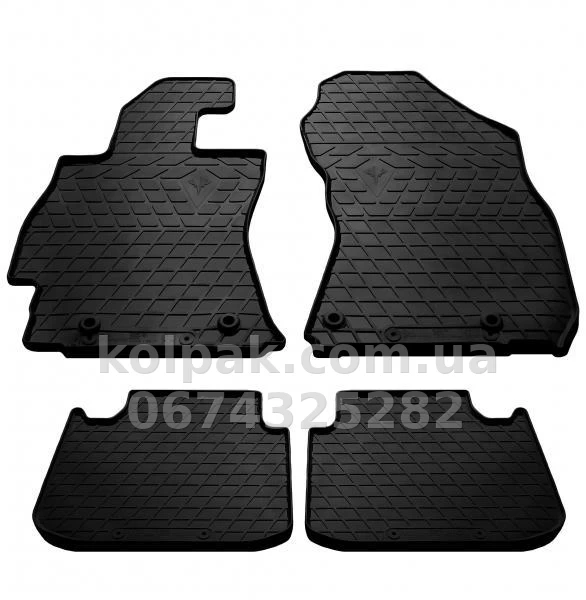 Floor mats for Subaru Outback 5 BS 2014-, with plastic clips HND, 4 pcs, Stingray, 1029064 Floor mats for Subaru Outback 5 BS 2014-, with plastic clips HND, 4 pcs, Stingray, 1029064 β photo 1