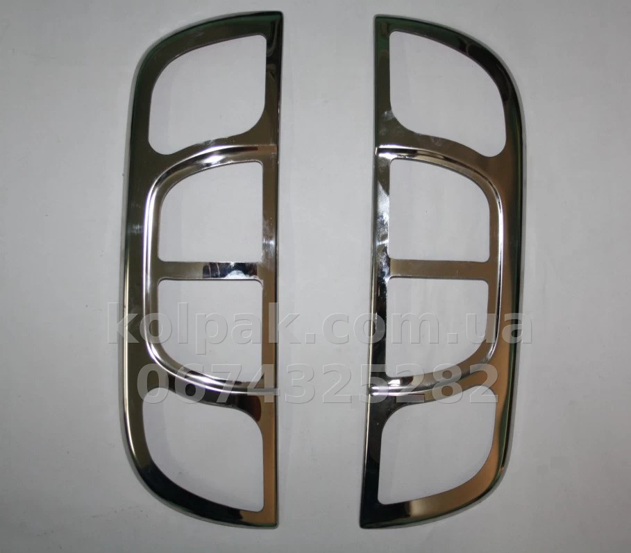 Chrome rear light trims (2 pcs) Citroen Nemo/Fiat Fiorino/Peugeot Bipper 2008-, Carmos, 64545684 Chrome rear light trims (2 pcs) Citroen Nemo/Fiat Fiorino/Peugeot Bipper 2008-, Carmos, 64545684 β photo 1