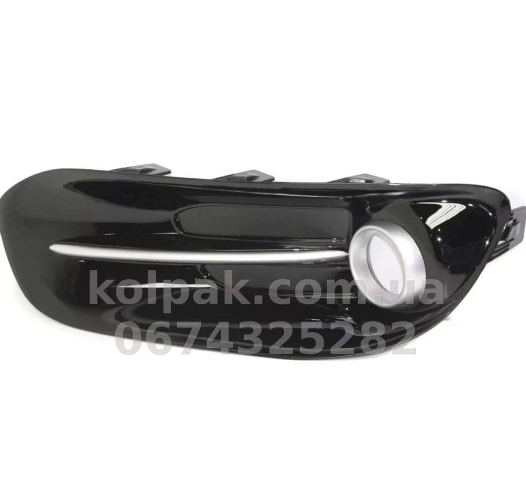 Right bumper grille Dodge Dart 2012-2016, with fog light opening, black gloss, AVTM, 68163976AA, 182406914 Right bumper grille Dodge Dart 2012-2016, with fog light opening, black gloss, AVTM, 68163976AA, 182406914 β photo 1
