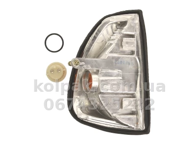 Indicator light Mercedes W123 1976-1985 front left, with amber bulb holder Depo 440-1605LBWE-Y — photo 2