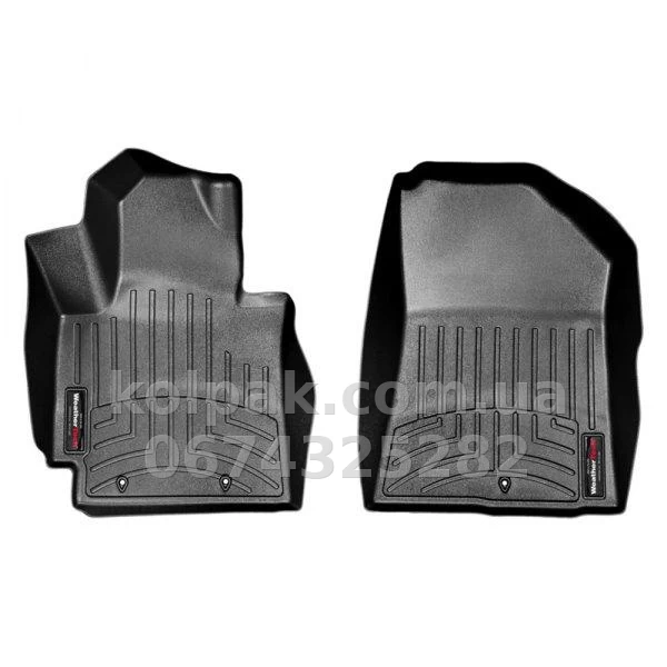 Floor mats for Kia Soul 2015-2019, with raised edges, front, black, Weathertech 446011 Floor mats for Kia Soul 2015-2019, with raised edges, front, black, Weathertech 446011 β photo 1