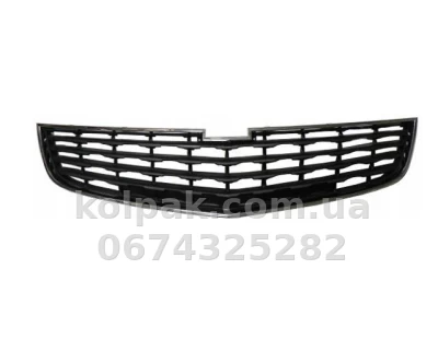 Решітка радіатора Chevrolet Cruze 2012-2015, між лоджитом і номером, хромована/чорна, AVTM, 181714994