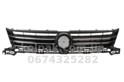 Решітка радіатора Volkswagen Caddy/Touran 2010-2016, чорний глянець, із хромованим молдингом, AVTM, 187422990 Решітка радіатора Volkswagen Caddy/Touran 2010-2016, чорний глянець, із хромованим молдингом, AVTM, 187422990