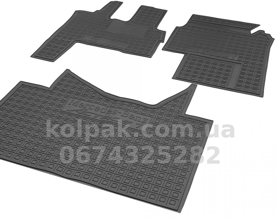 Floor mats for Mercedes-Benz Actros 1 2011-2018 flat floor, Avto-Gumm, 11931 Floor mats for Mercedes-Benz Actros 1 2011-2018 flat floor, Avto-Gumm, 11931 β photo 1