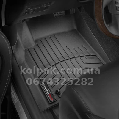 Floor mats for Infiniti QX56 2010-, with raised edges, front, black, Weathertech 443361 — photo 2
