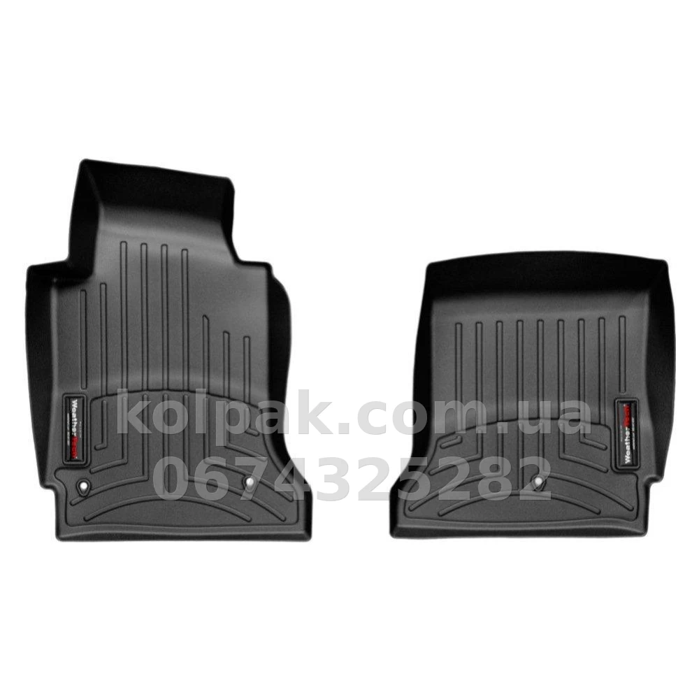 Floor mats for Chevrolet Corvette 2005-2012, with raised edges, front, black, Weathertech 444741 Floor mats for Chevrolet Corvette 2005-2012, with raised edges, front, black, Weathertech 444741 β photo 1