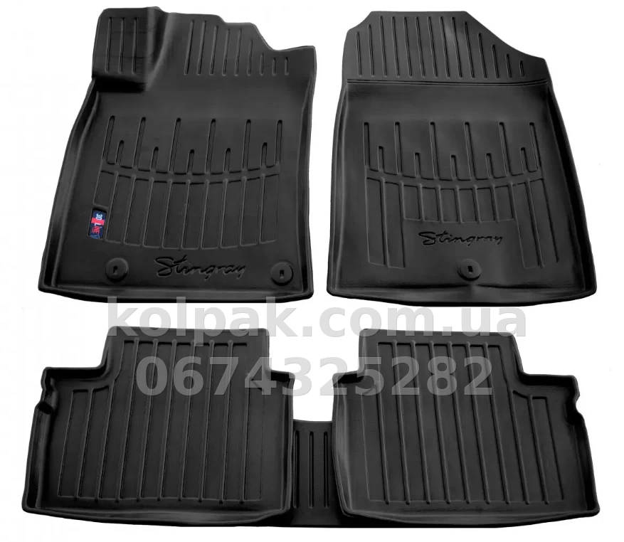 Polyurethane floor mats for Hyundai i30 PD 2016-/Kia Ceed 3 2018-, with raised edges, 5 pcs, Stingray, 5009065 Polyurethane floor mats for Hyundai i30 PD 2016-/Kia Ceed 3 2018-, with raised edges, 5 pcs, Stingray, 5009065 β photo 1