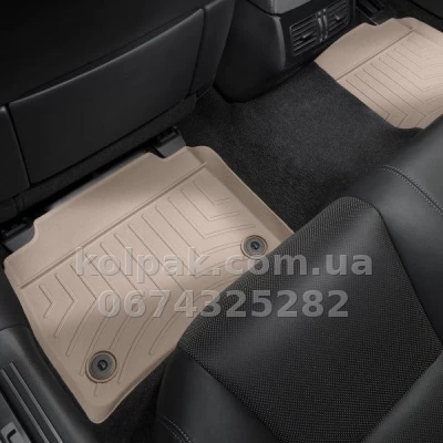 Килимки в салон Lexus LS 2013-2017 Short, з бортиком, задні, бежеві, Weathertech 455142 — фото 2
