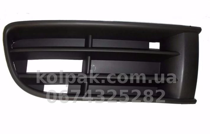 Права решітка бампера Volkswagen Polo 4 HB 2002-2005, без отвору для протитуманної фари, AVTM, 6Q08536669B9, 7401 996 Права решітка бампера Volkswagen Polo 4 HB 2002-2005, без отвору для протитуманної фари, AVTM, 6Q08536669B9, 7401 996 — фото 1