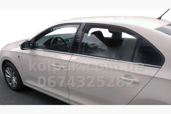 Chromowane listwy dolne szyb (4 szt.) Seat Toledo 2012-, Carmos, 64454936 Chromowane listwy dolne szyb (4 szt.) Seat Toledo 2012-, Carmos, 64454936 — zdjęcie 1