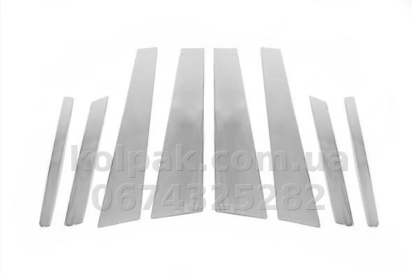 Chrome-plated Trims for door pillar trims (6 pcs) BMW X6 e71 2008-2014, Carmos, 6454345 Chrome-plated Trims for door pillar trims (6 pcs) BMW X6 e71 2008-2014, Carmos, 6454345 β photo 1