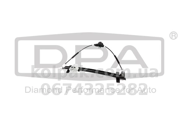 Front left window regulator Volkswagen Golf 2/Jetta 2 1988-1992, without panel, without motor, DPA, 88370090502 Front left window regulator Volkswagen Golf 2/Jetta 2 1988-1992, without panel, without motor, DPA, 88370090502 β photo 1