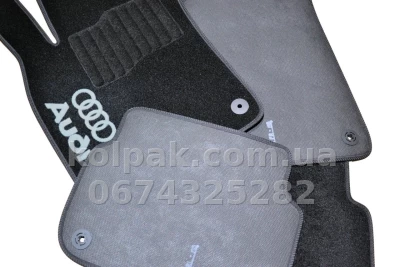 Ворсові килимки в салон Audi A6 С6 2006-2011, чорні, 5 шт., AVTM BLCCR1023 — фото 9