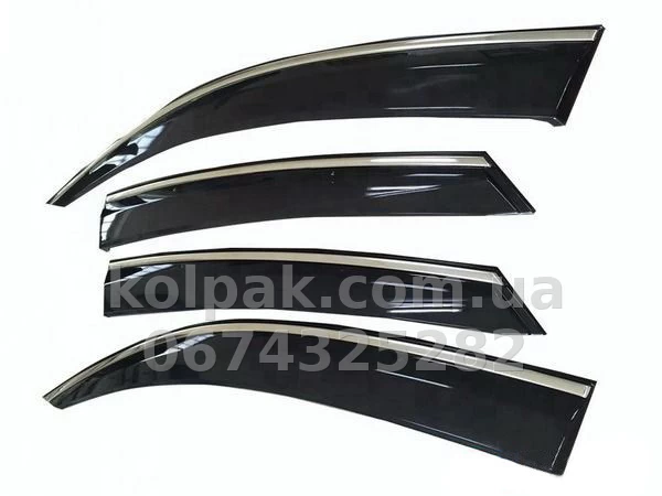 Window wind deflectors for (with chrome moulding) Mercedes W167 Suv 2019-MB63-M HIC Window wind deflectors for (with chrome moulding) Mercedes W167 Suv 2019-MB63-M HIC β photo 1