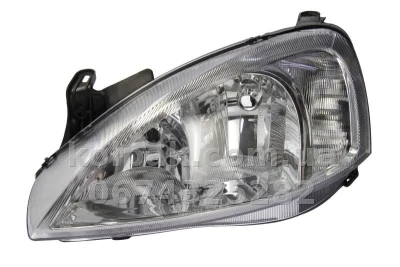 Передня ліва фара Opel Combo/Corsa C 2000-2002, H7/H7, із білим покажчиком повороту, електричне регулювання, тип Valeo, Depo, 442-1125L-LD-EM Передня ліва фара Opel Combo/Corsa C 2000-2002, H7/H7, із білим покажчиком повороту, електричне регулювання, тип Valeo, Depo, 442-1125L-LD-EM