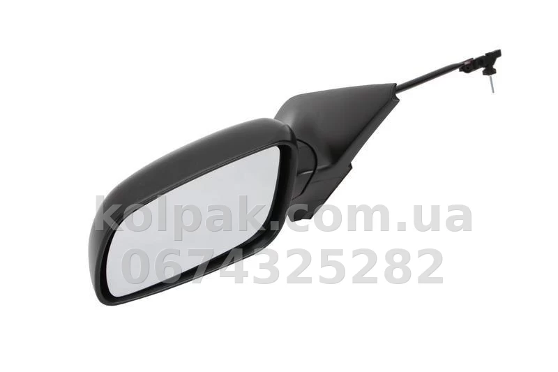 Lewe lusterko zewnętrzne Volkswagen Golf 4/Bora 1997-2006, zespół, regulacja ręczna, asferyczne, zagruntowane, AVTM, 1J1857521, 186164127 Lewe lusterko zewnętrzne Volkswagen Golf 4/Bora 1997-2006, zespół, regulacja ręczna, asferyczne, zagruntowane, AVTM, 1J1857521, 186164127 — zdjęcie 1
