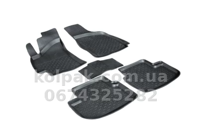 Floor mats for Chevrolet Lanos 1998-, Rubber, 5 pcs, Seintex, 01474 — photo 2