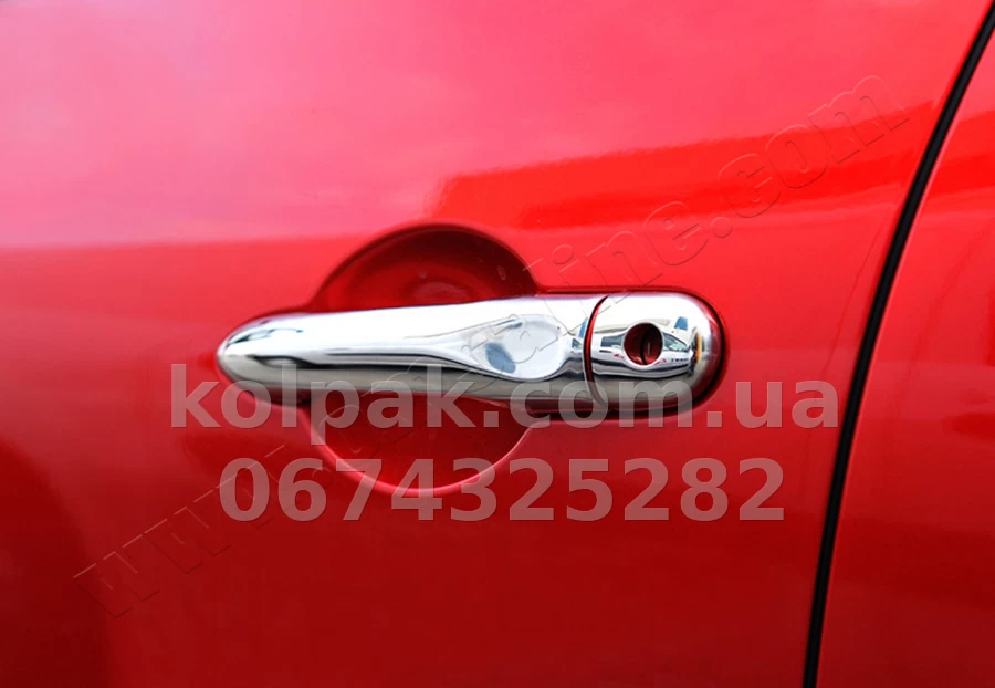 Chrome door handle covers (4 pcs) Renault Clio IV 5D 2012-, OmsaLine, 6116041 Chrome door handle covers (4 pcs) Renault Clio IV 5D 2012-, OmsaLine, 6116041 β photo 1