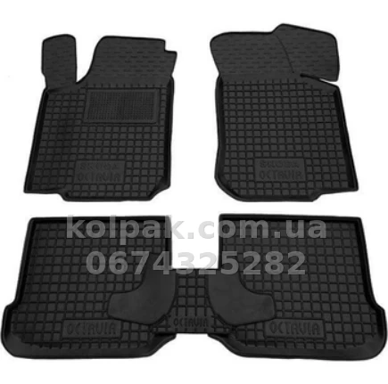 Floor mats for Skoda Octavia A8 2020-, with plastic clips AV2, 4 pcs, Stingray, 1020254 Floor mats for Skoda Octavia A8 2020-, with plastic clips AV2, 4 pcs, Stingray, 1020254 β photo 1