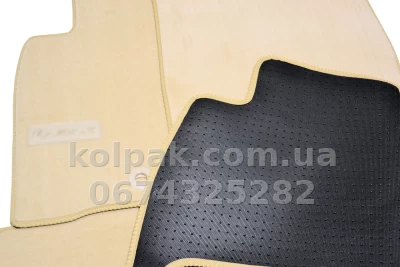 Ворсові килимки в салон Lexus LХ570 2013-, Premium, бежеві, AVTM BGLX1305 — фото 8