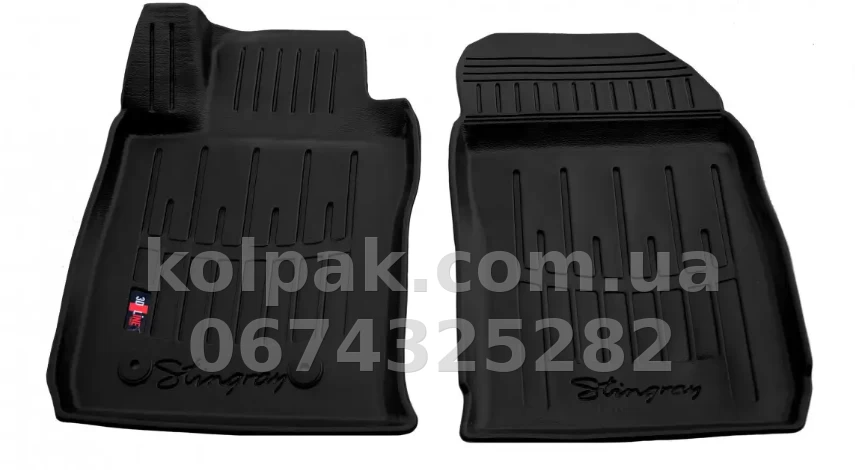 Polyurethane floor mats for Ford Fiesta Mk7 2010-2017, USA, with raised edges, 2 pcs, Stingray, 5007042 Polyurethane floor mats for Ford Fiesta Mk7 2010-2017, USA, with raised edges, 2 pcs, Stingray, 5007042 β photo 1