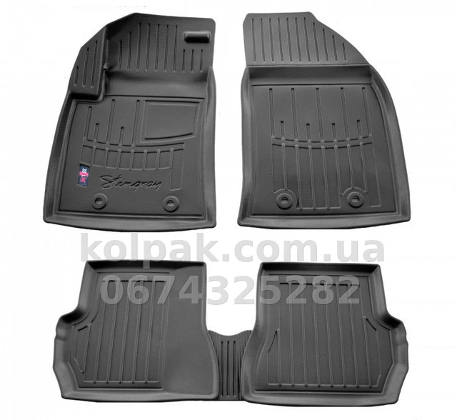 Polyurethane floor mats for Ford Fiesta 2002-2008, with raised edges, 5 pcs, Stingray, 5007125 Polyurethane floor mats for Ford Fiesta 2002-2008, with raised edges, 5 pcs, Stingray, 5007125 β photo 1