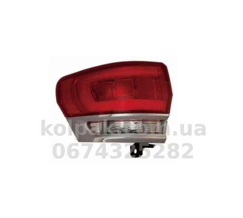 Rear right light Jeep Grand Cherokee 2013-2021, without bulbs (LED/W21W/3157), inner, chrome insert, Depo, 333-1965R-AC Rear right light Jeep Grand Cherokee 2013-2021, without bulbs (LED/W21W/3157), inner, chrome insert, Depo, 333-1965R-AC β photo 1