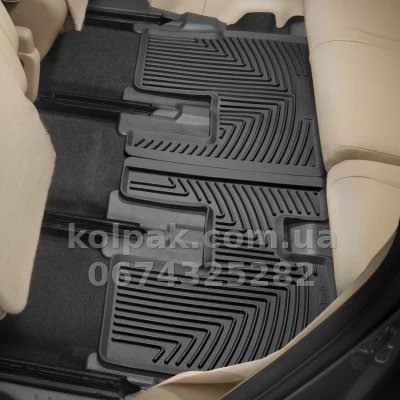 Floor mats for Toyota Highlander 2014-, 3 row, black, Weathertech W335 — photo 2