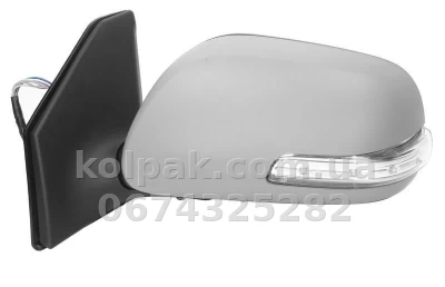 Бокове дзеркало Toyota Avensis 2006-2008, у зборі, ліве, електричне регулювання, асферичне, із підігрівом, під фарбування, AVTM, 8790605180, 186129266