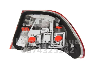 Rear left light Mercedes-Benz E-Class W210 1999-2002, outer, red/smoked, Depo, 440-1915L-UE-DR — photo 2