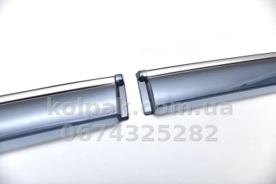 Window wind deflectors for with chrome finish adhesive-fit Volkswagen Tiguan 2007β2016 HAVOC Window wind deflectors for with chrome finish adhesive-fit Volkswagen Tiguan 2007β2016 HAVOC β photo 3