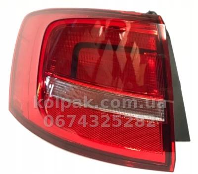 Задній лівий ліхтар Volkswagen Jetta 6 2014-2018, без ламп (P21/5W/P21W), зовнішній, Depo, 441-19G2L-UE