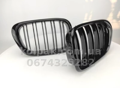 Решітка радіатора BMW 3-Series F30 2012-2019, M-Sport, ліва+права, чорний глянець, 2 шт., AVTM, 181422993