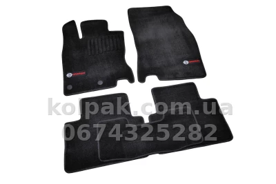 Ворсові килимки в салон Nissan Qashqai 2014-, Premium, чорні, AVTM BLCLX1425 Ворсові килимки в салон Nissan Qashqai 2014-, Premium, чорні, AVTM BLCLX1425