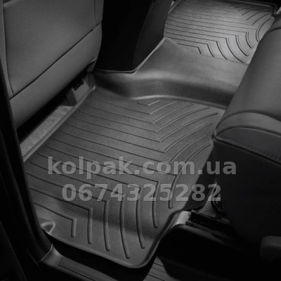 Floor mats for Toyota Sequoia 2007-2012, with raised edges, without centre console, rear, black, Weathertech 440934 — photo 2