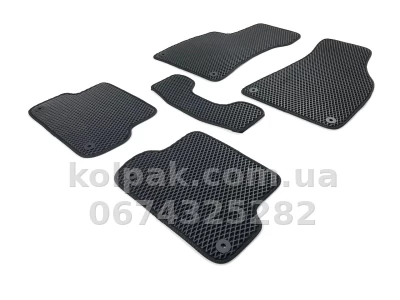 Килимки в салон Audi A4 В6, B7 2000-2008, EVA, чорні, 5 шт., AVTM BLCEV1016 — фото 2