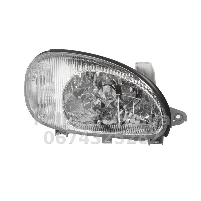 Front right headlight Daewoo Lanos 1996-/Zaz Sens 2002-, H4, manual adjustment, Depo, 222-1104R-LD-EN Front right headlight Daewoo Lanos 1996-/Zaz Sens 2002-, H4, manual adjustment, Depo, 222-1104R-LD-EN β photo 1