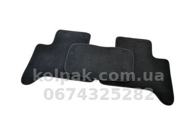 Ворсові килимки в салон Toyota Land Cruiser Prado 120 2003-2009, Premium, чорні, AVTM BLCLX1636 — фото 6
