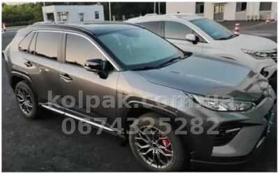 Інтегровані рейлінги HAVOC Toyota RAV4 XA50 2019–2025, чорні — фото 6