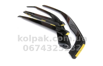 In-channel window wind deflectors for Skoda Superb 4 2023- LTB 4 pcs Heko 28368 — photo 2