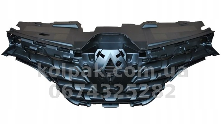 Решітка радіатора Renault Kadjar 2016-2018, чорна, AVTM, 185641990 Решітка радіатора Renault Kadjar 2016-2018, чорна, AVTM, 185641990 — фото 1
