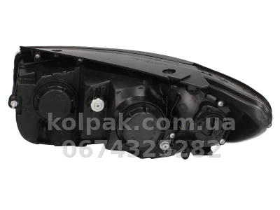 Front right headlight Hyundai Santa Fe 2 2010-2012, H7/H7, black frame, electric/manual adjustment, Depo, 221-1144R-LEMN2 — photo 2