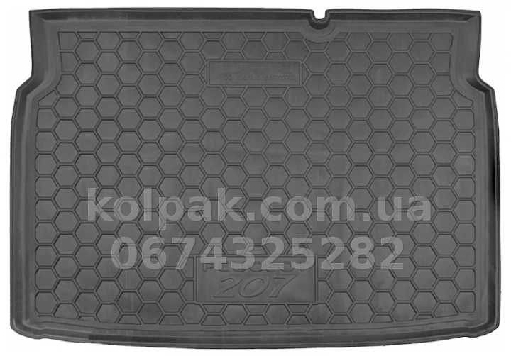 Boot mat for Peugeot 207, 111468 Avto-Gumm Boot mat for Peugeot 207, 111468 Avto-Gumm β photo 1
